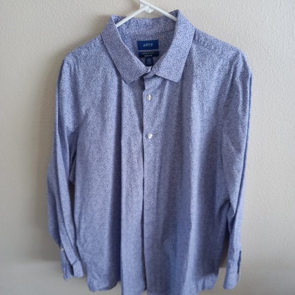 Modern Patterned Purple/black Dress Shirt - Picture 1 of 2